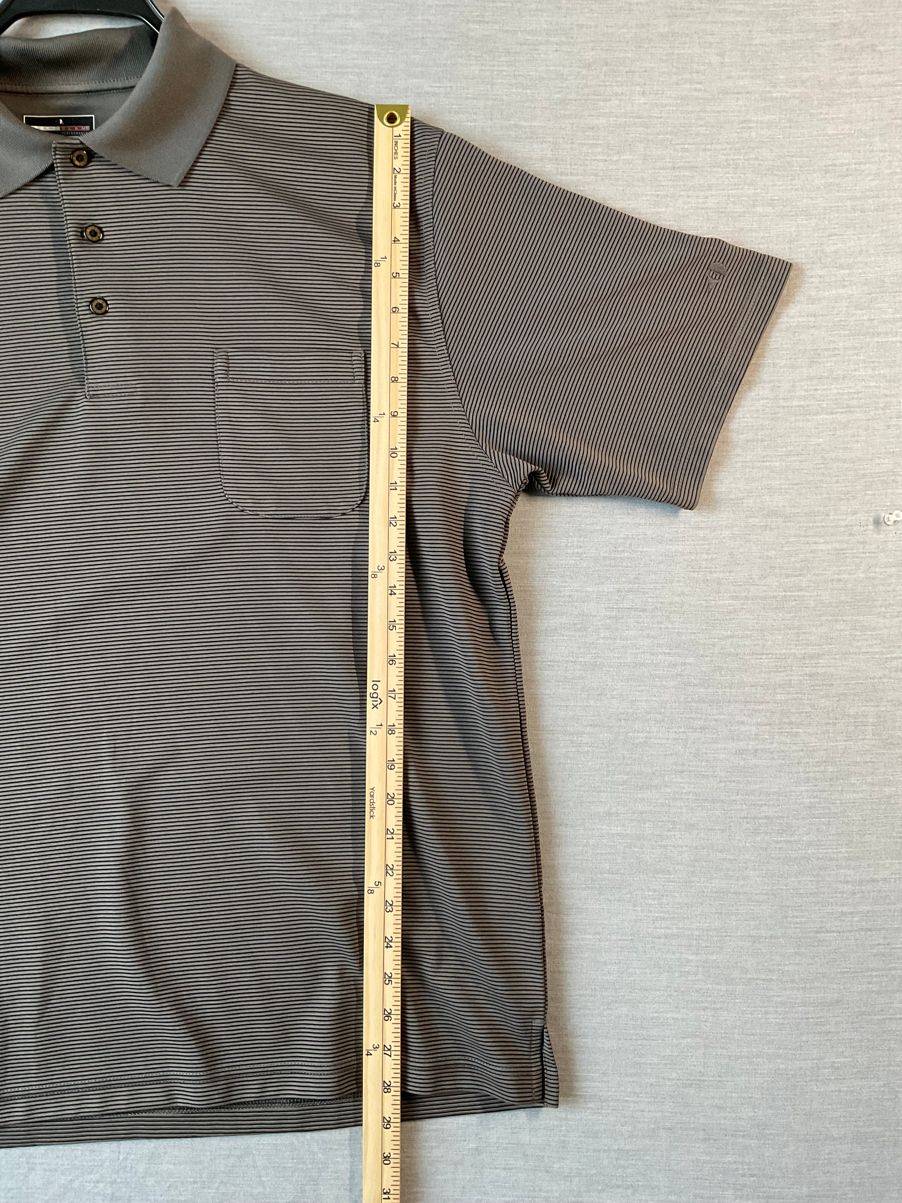 Grand Slam Performance Men's Polo Shirt - Gray and Black