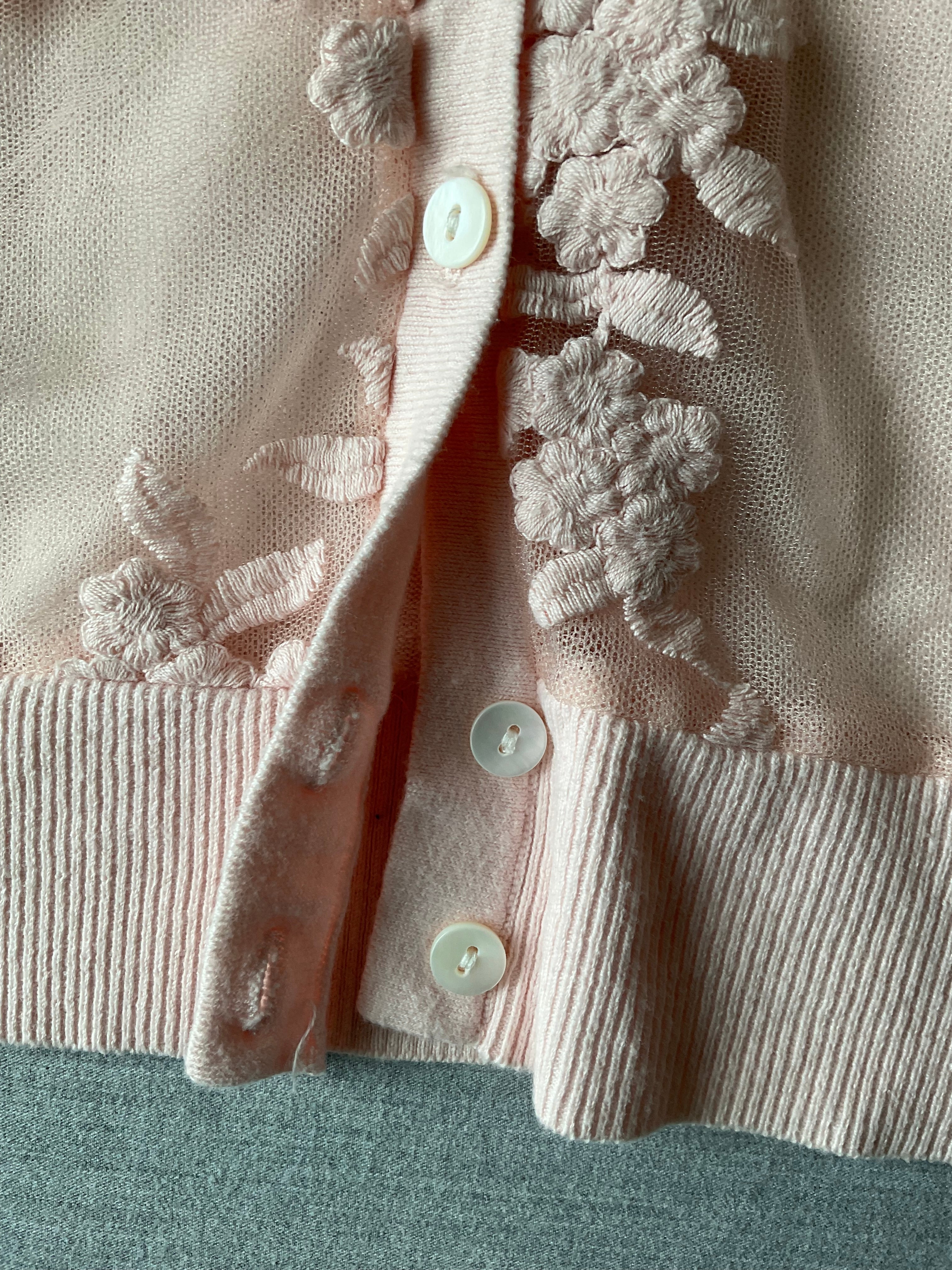 A New Day Women's Pink Long Sleeve Button Up Sweater
