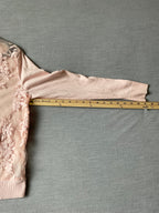 A New Day Women's Pink Long Sleeve Button Up Sweater