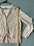 A New Day Women's Pink Long Sleeve Button Up Sweater
