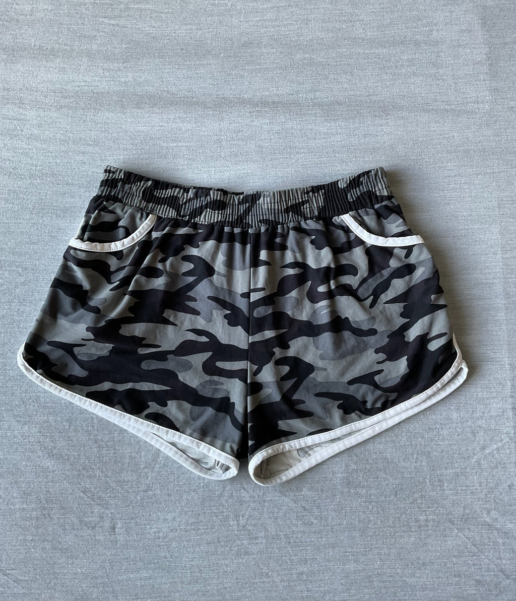 Women's Gray Camo Shorts.  Size Large