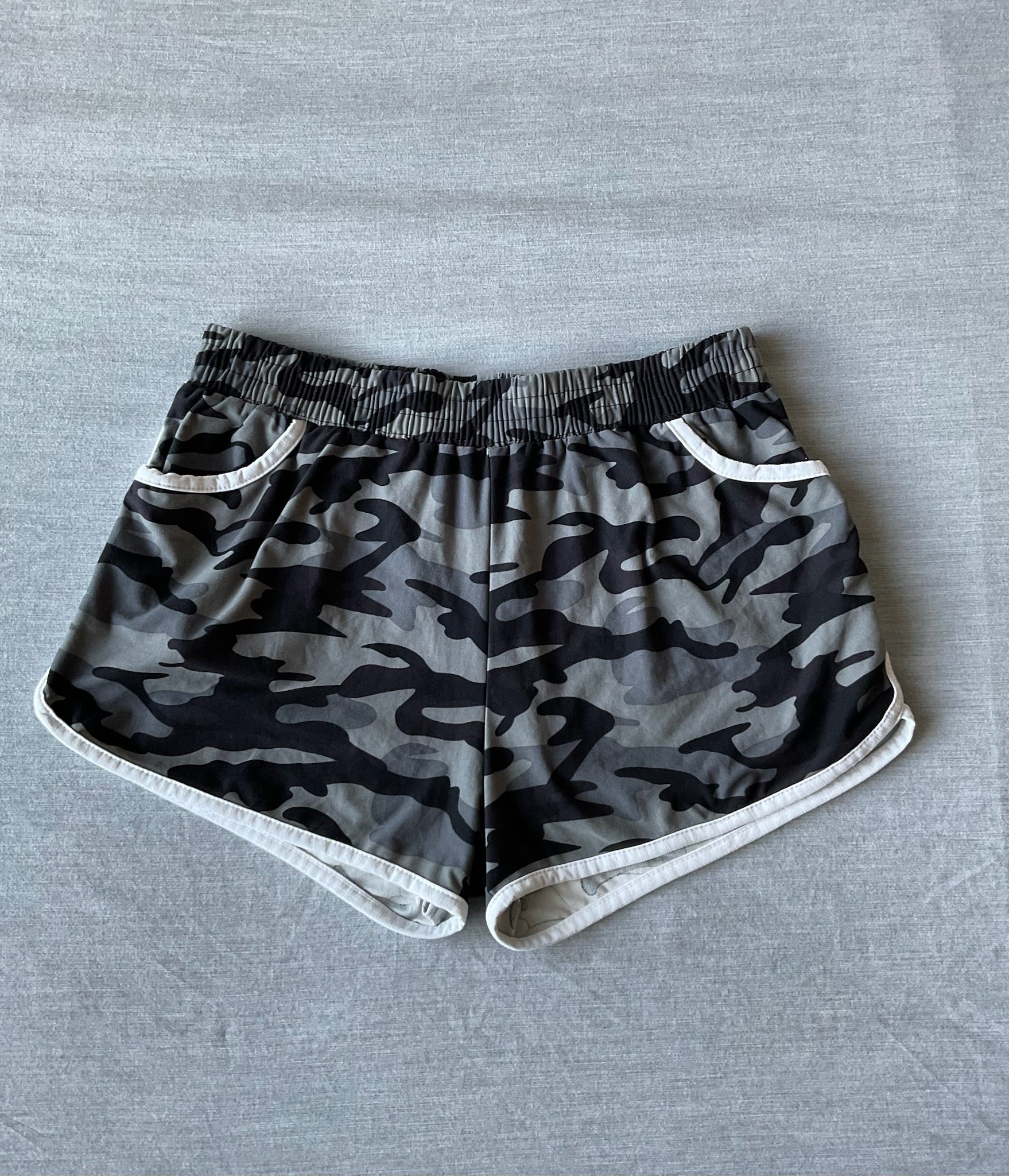 Women's Gray Camo Shorts.  Size Large