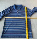 PGA Tour Men's Long Sleeve Polo Shirt Blue, Red. Gray