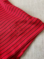 PGA Tour Men's Short Sleeve Polo Shirt Red Black Stripe