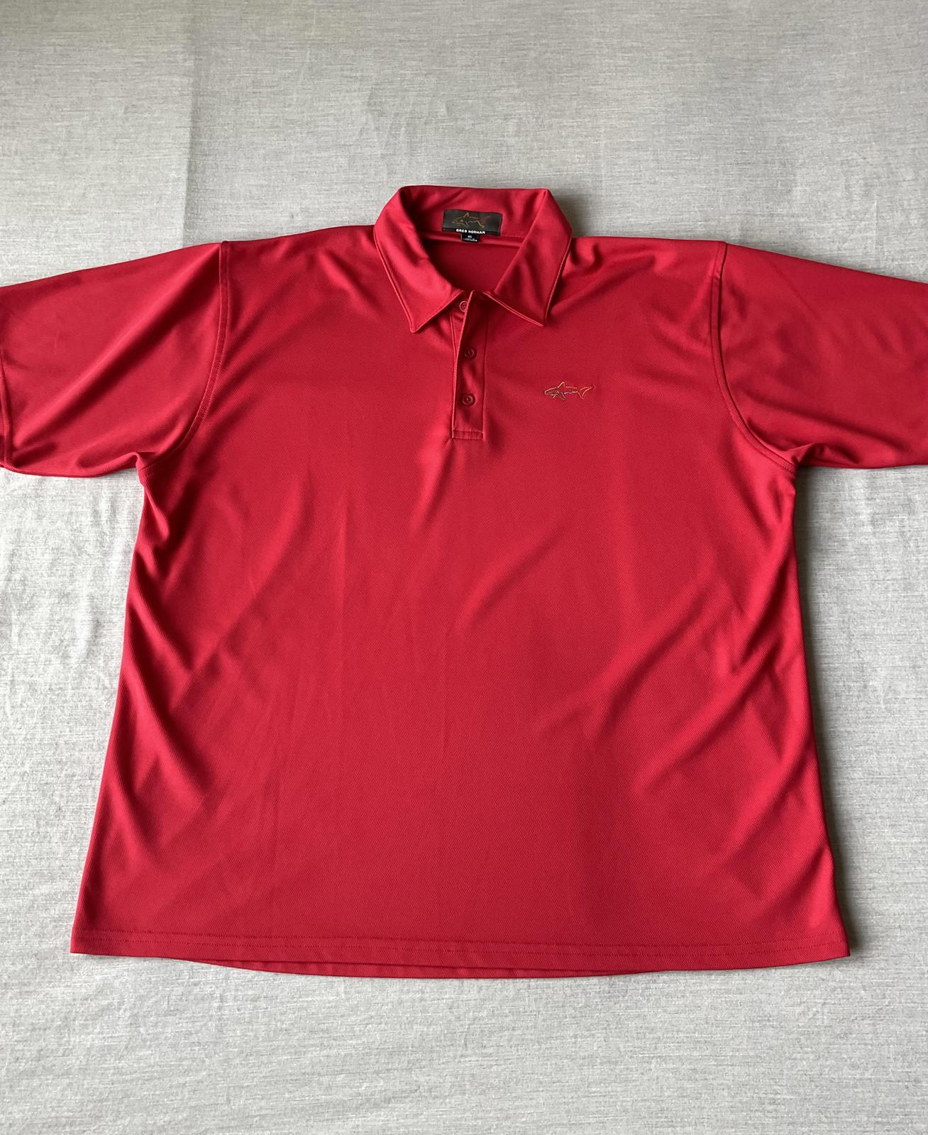 Greg Norman Men's Short Sleeve Polo Shirt Red