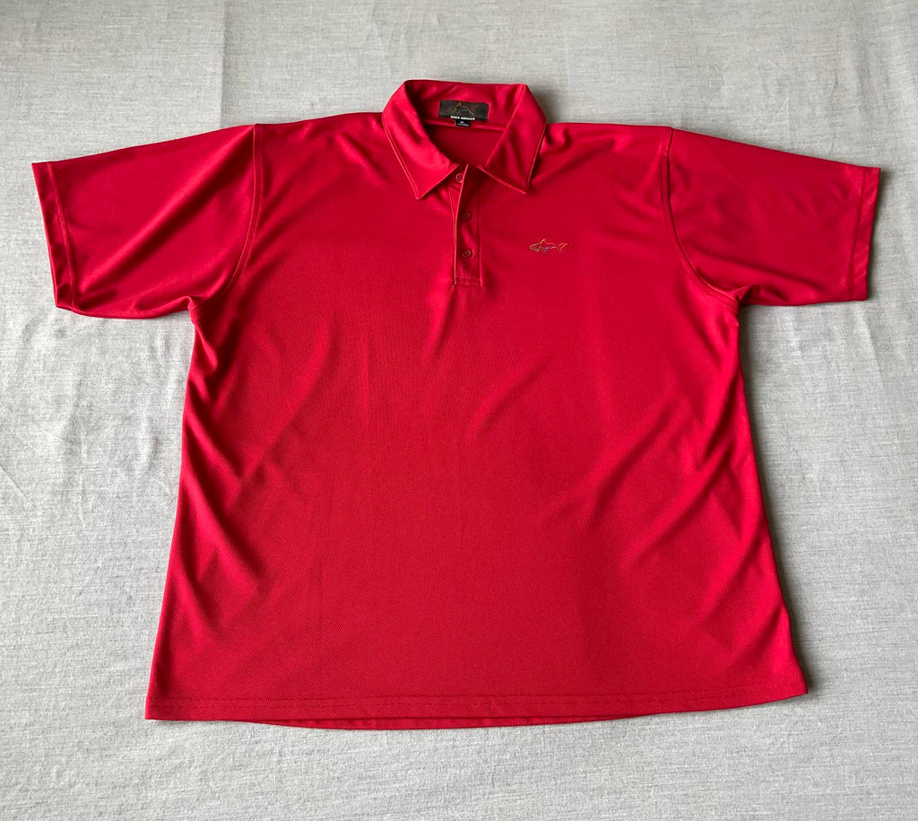 Greg Norman Men's Short Sleeve Polo Shirt Red