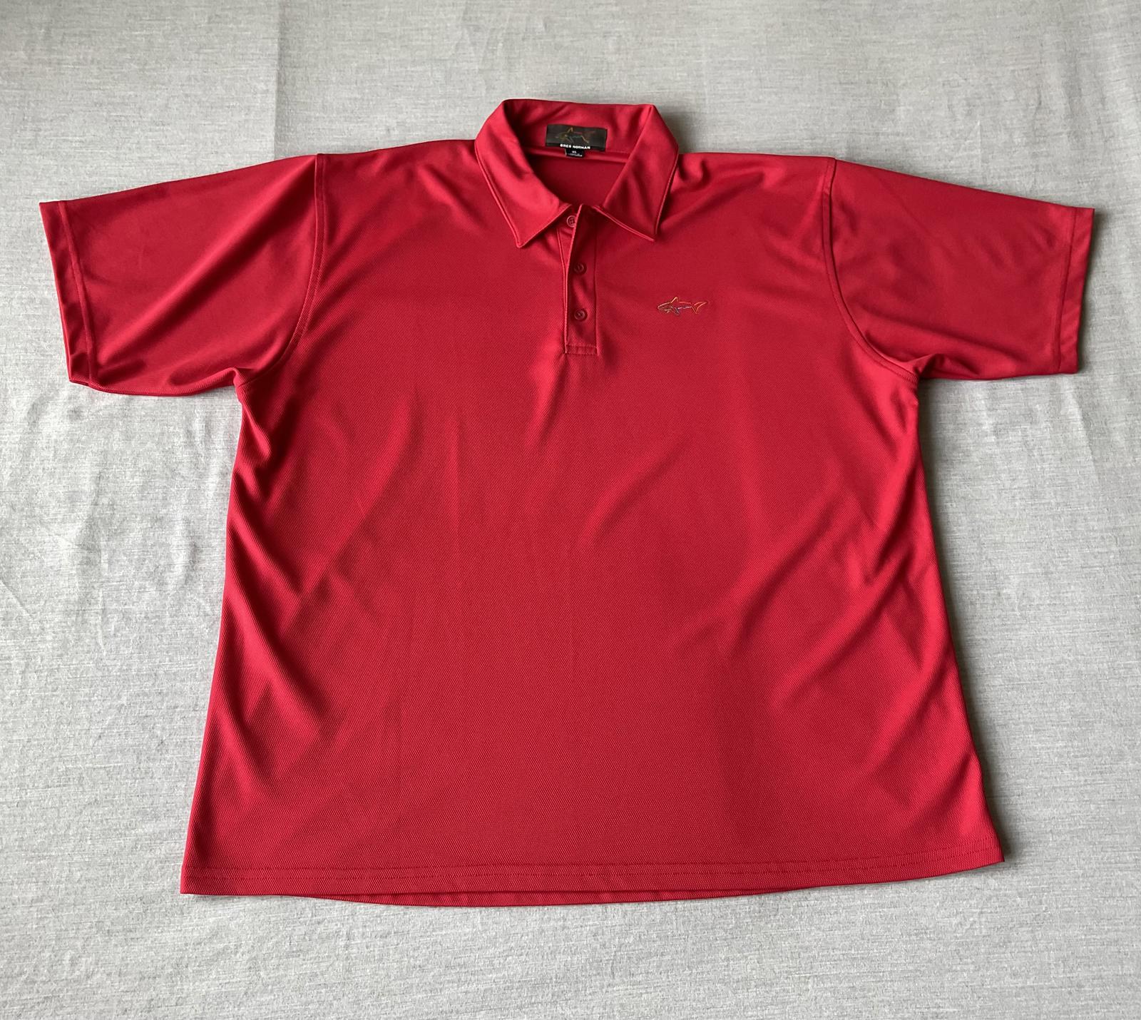 Greg Norman Men's Short Sleeve Polo Shirt Red