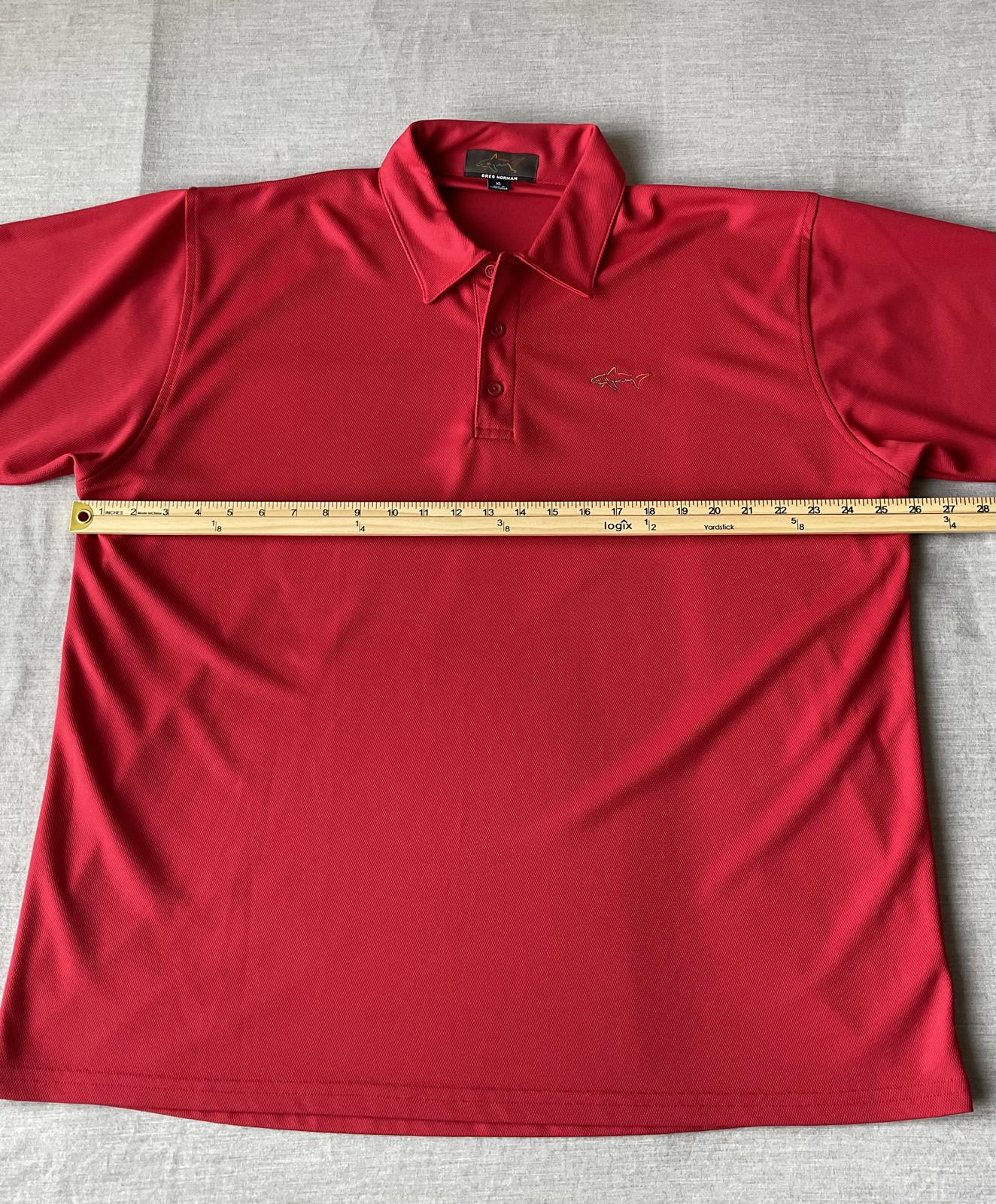 Greg Norman Men's Short Sleeve Polo Shirt Red