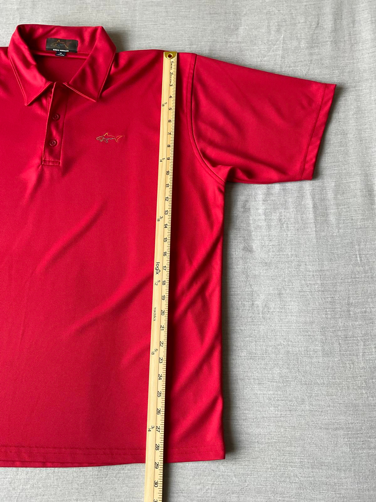Greg Norman Men's Short Sleeve Polo Shirt Red