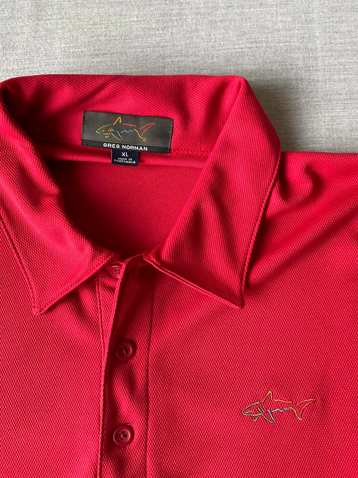 Greg Norman Men's Short Sleeve Polo Shirt Red