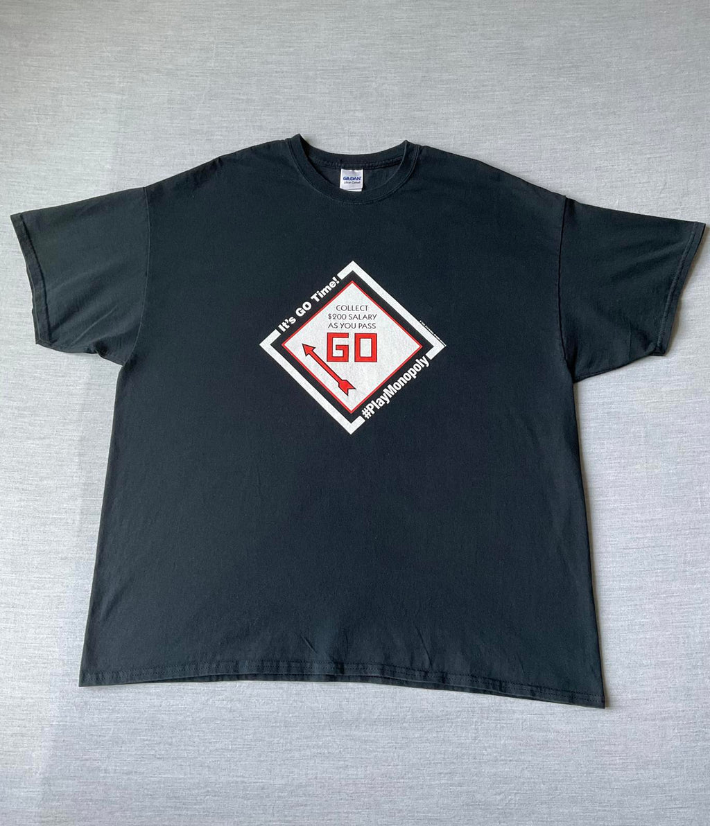 Monopoly Printed Short Sleeve Black T-Shirt