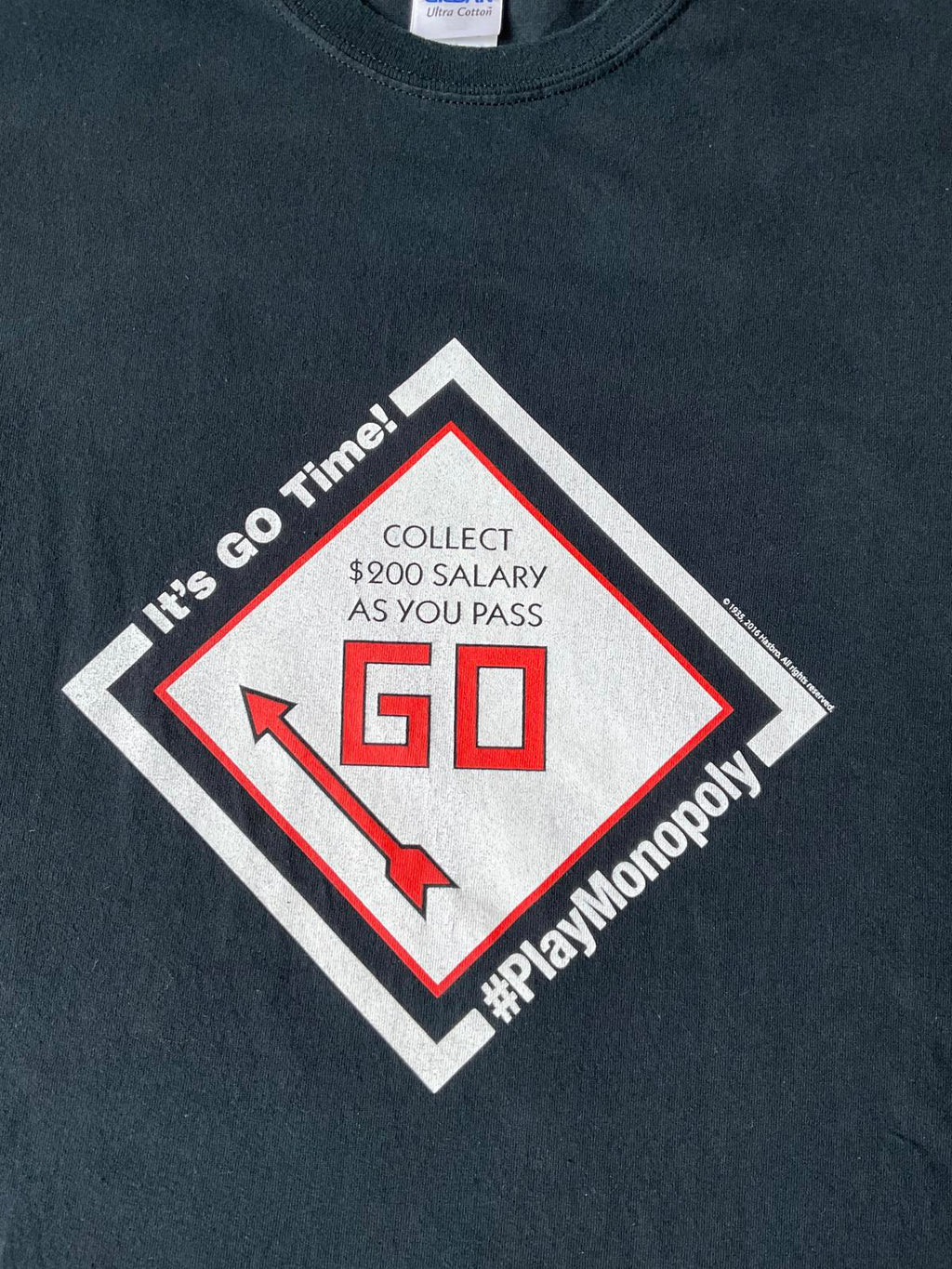 Monopoly Printed Short Sleeve Black T-Shirt