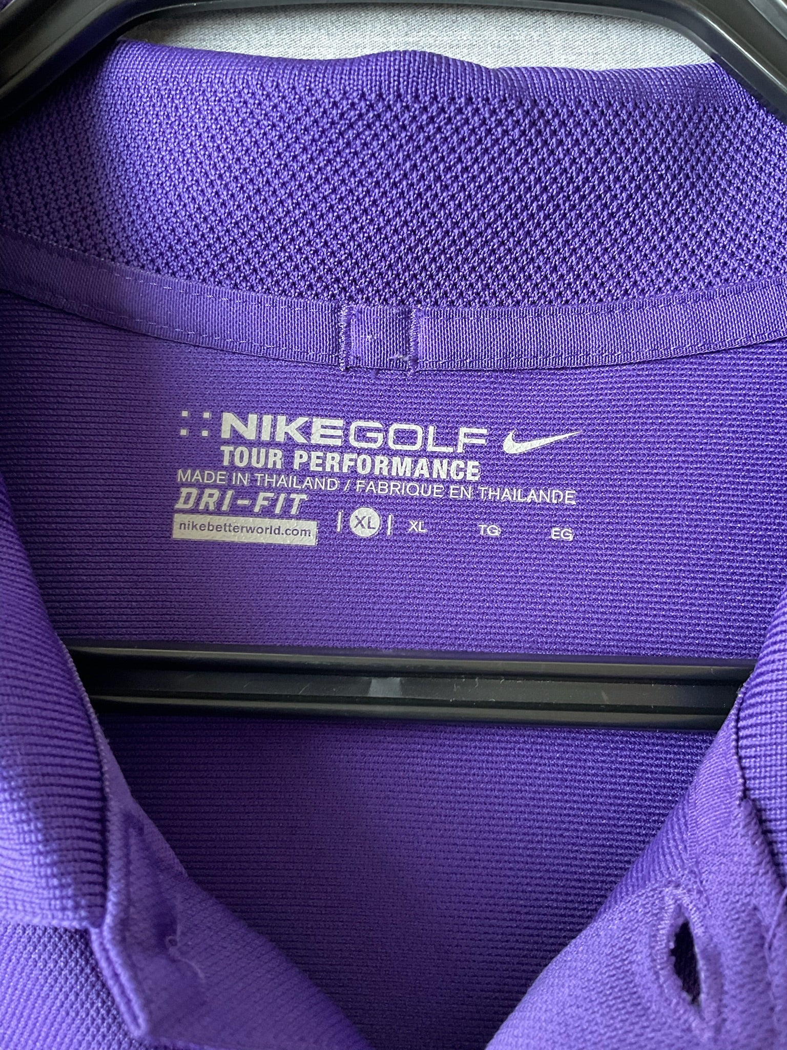 Nike Men's Short Sleeve Polo Shirt - Purple