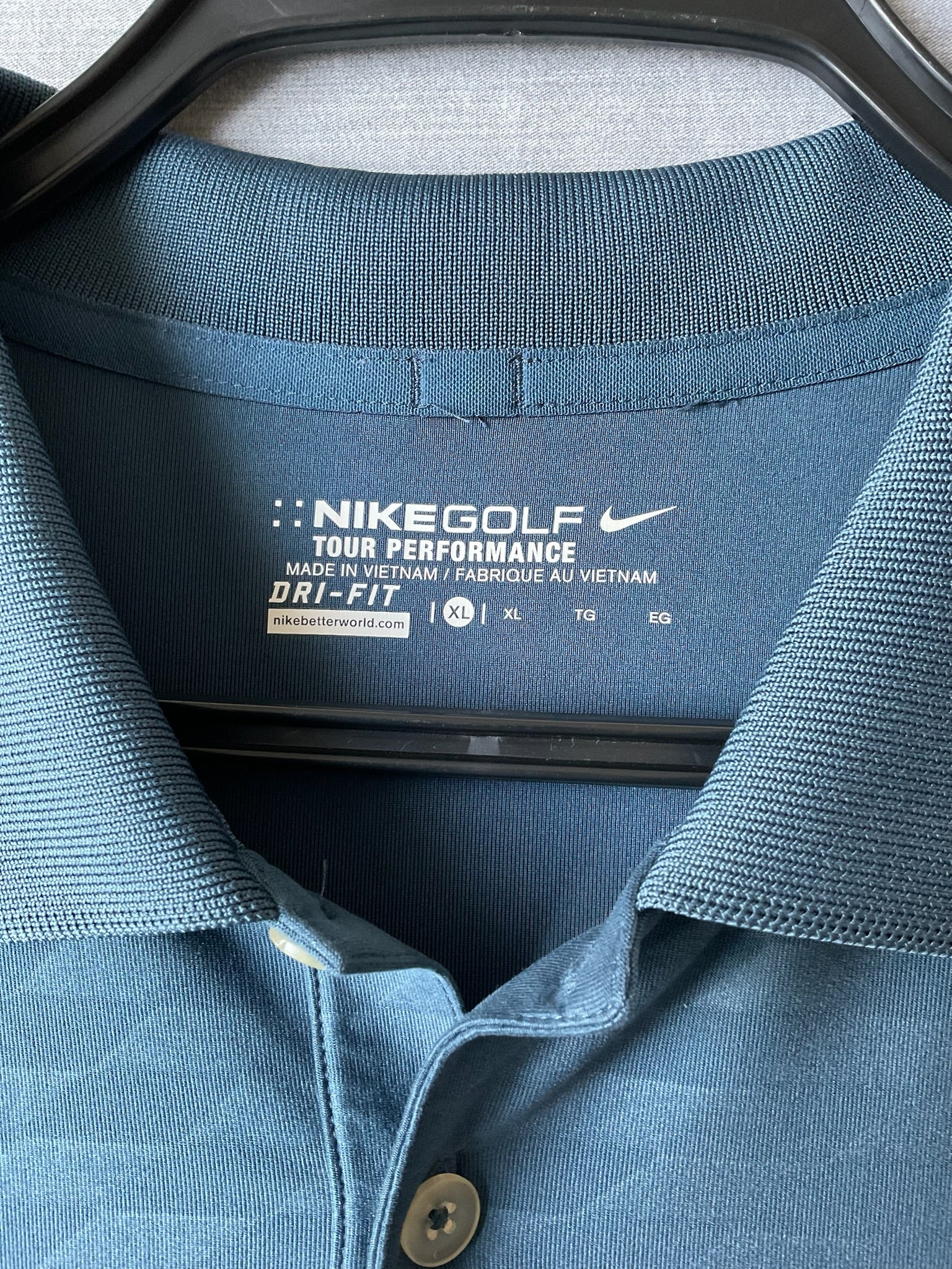 Nike Men's Short Sleeve Polo Shirt - Blue Diamond