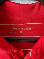 Nike Golf Dri Fit Men's  Short Sleeve Polo Shirt - Red White Stripe