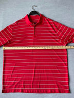 Nike Golf Dri Fit Men's  Short Sleeve Polo Shirt - Red White Stripe