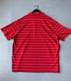 Nike Golf Dri Fit Men's  Short Sleeve Polo Shirt - Red White Stripe