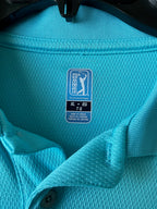 PGA Tour Men's Short Sleeve Polo Shirt - Bright Blue