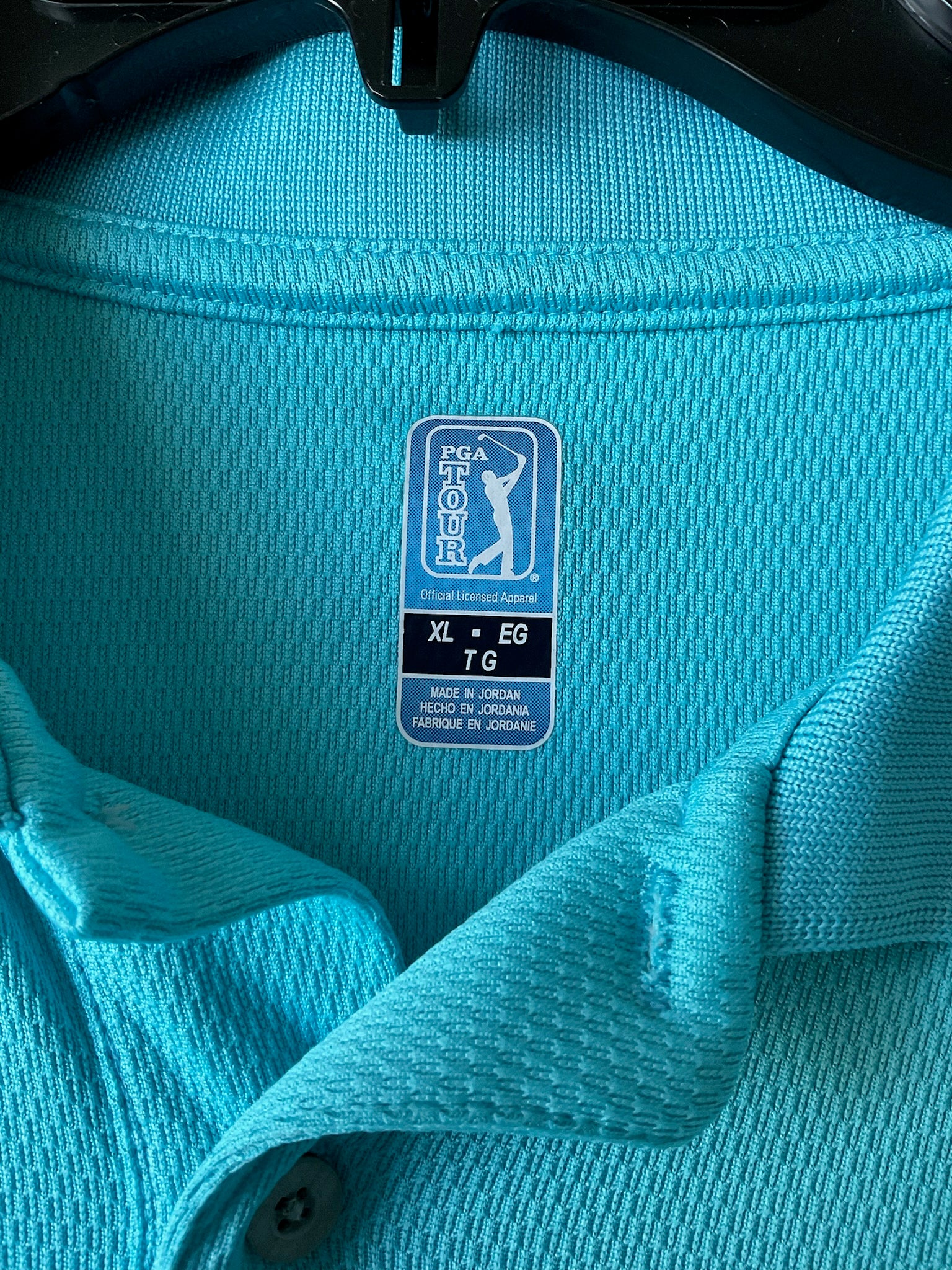 PGA Tour Men's Short Sleeve Polo Shirt - Bright Blue