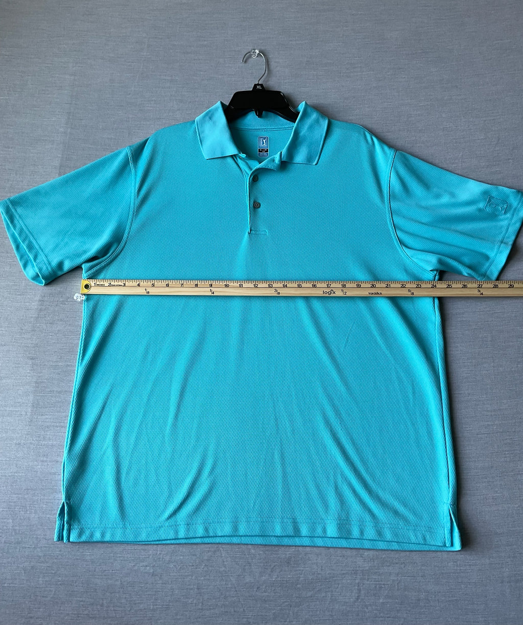 PGA Tour Men's Short Sleeve Polo Shirt - Bright Blue