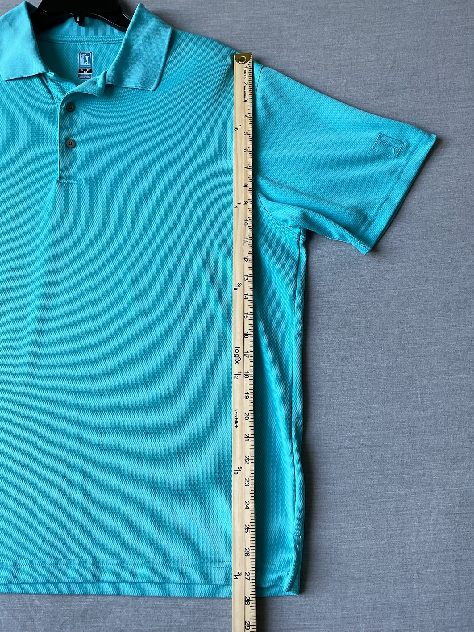 PGA Tour Men's Short Sleeve Polo Shirt - Bright Blue