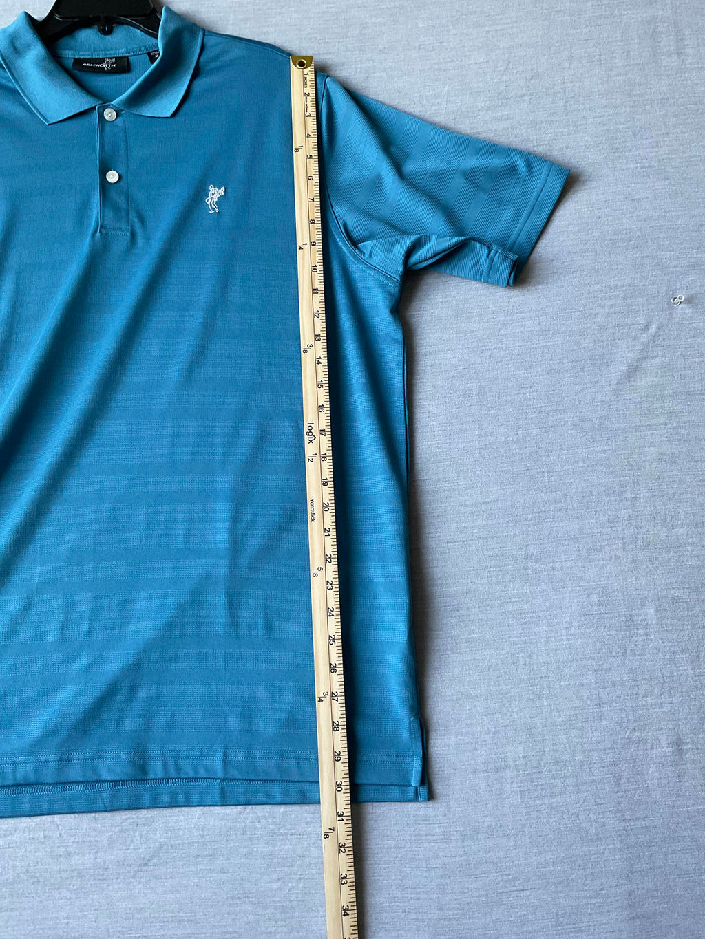 Ashworth Men's Short Sleeve Polo Shirt Blue