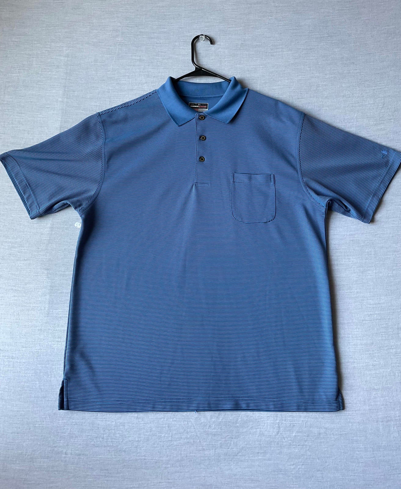 Grand Slam Performance Men's Polo Shirt  Blue Black