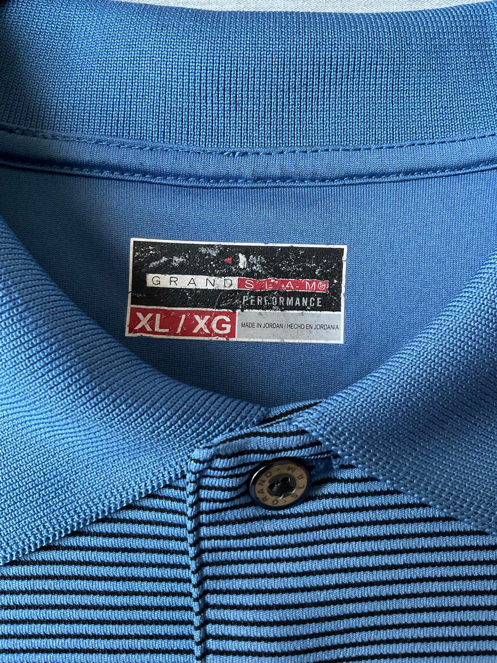 Grand Slam Performance Men's Polo Shirt  Blue Black