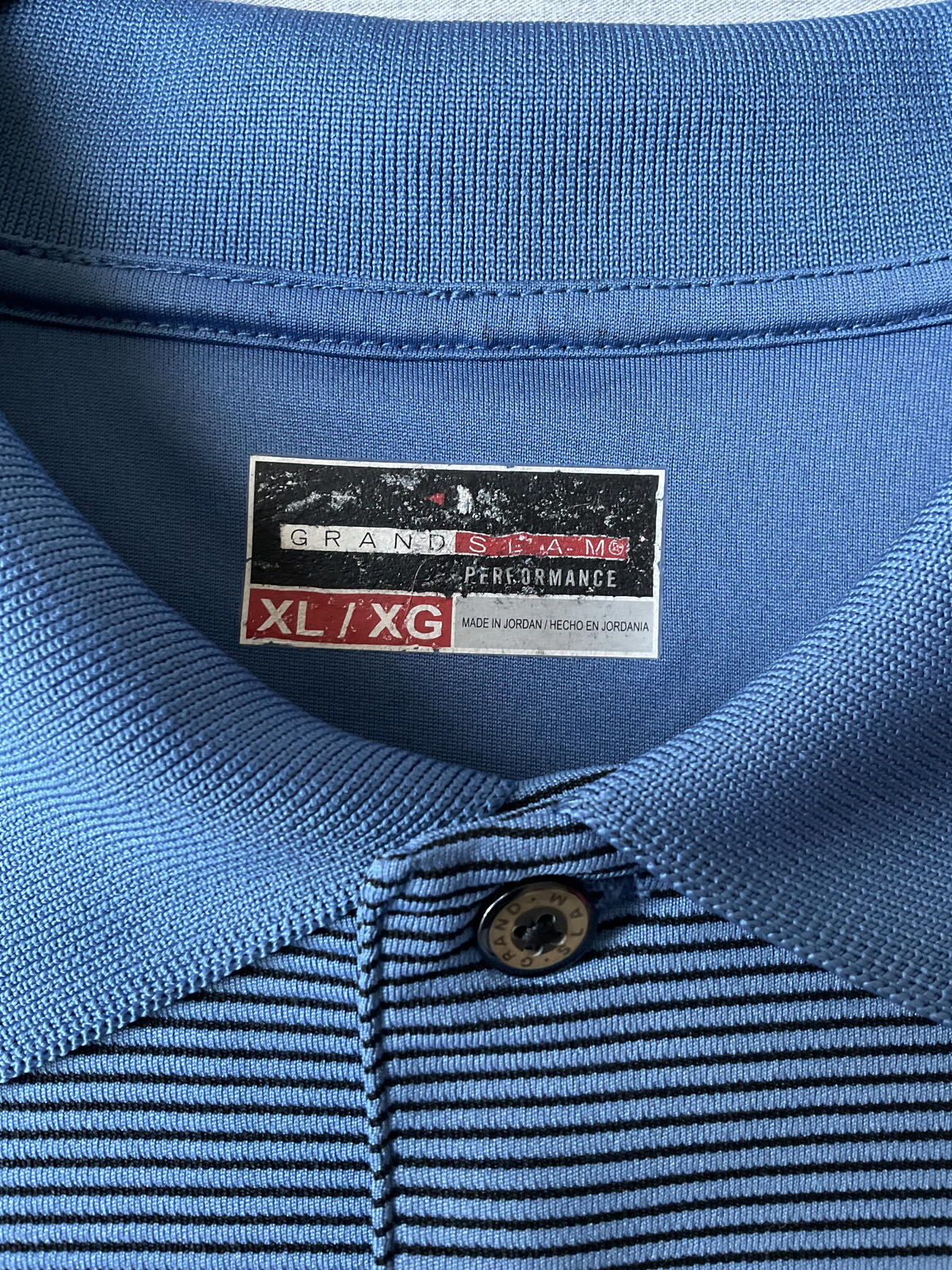 Grand Slam Performance Men's Polo Shirt  Blue Black
