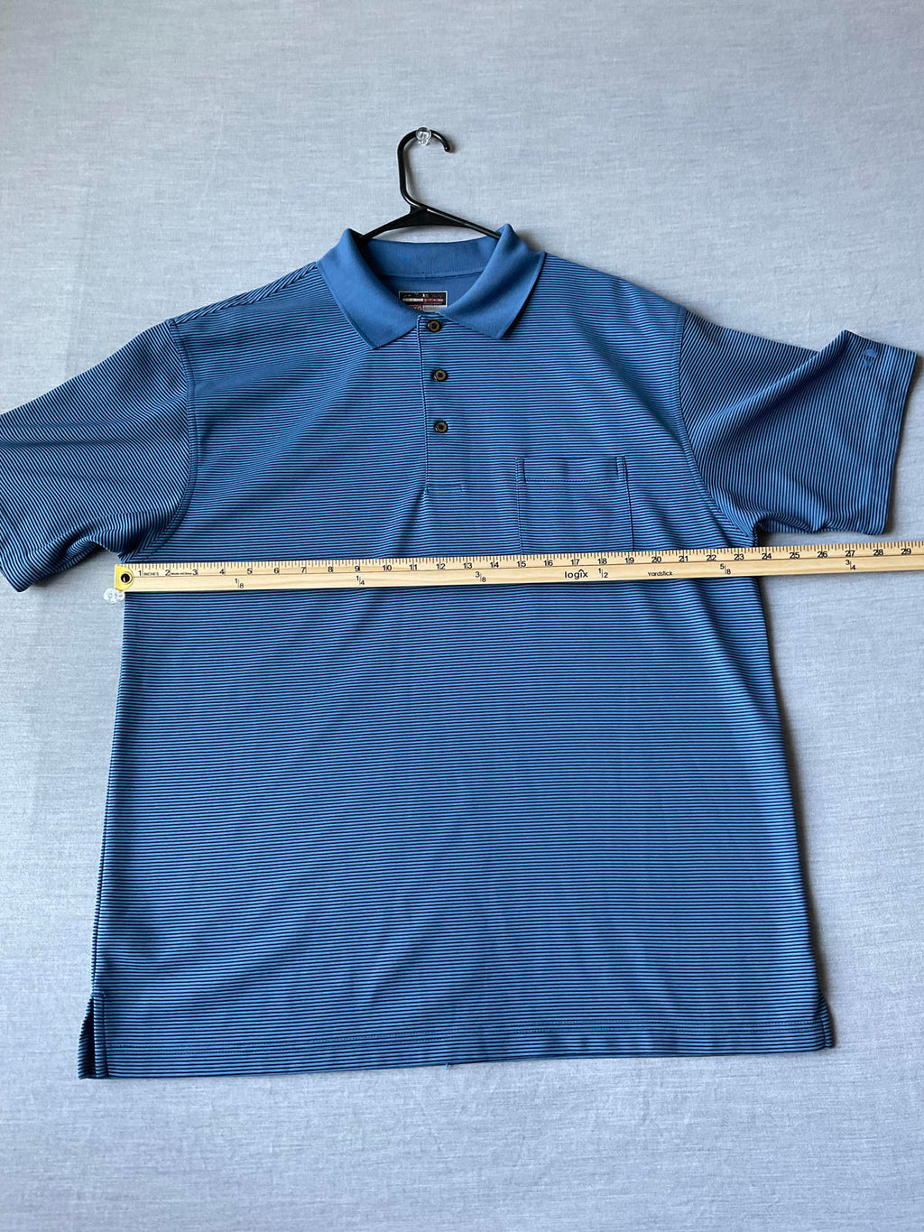 Grand Slam Performance Men's Polo Shirt  Blue Black