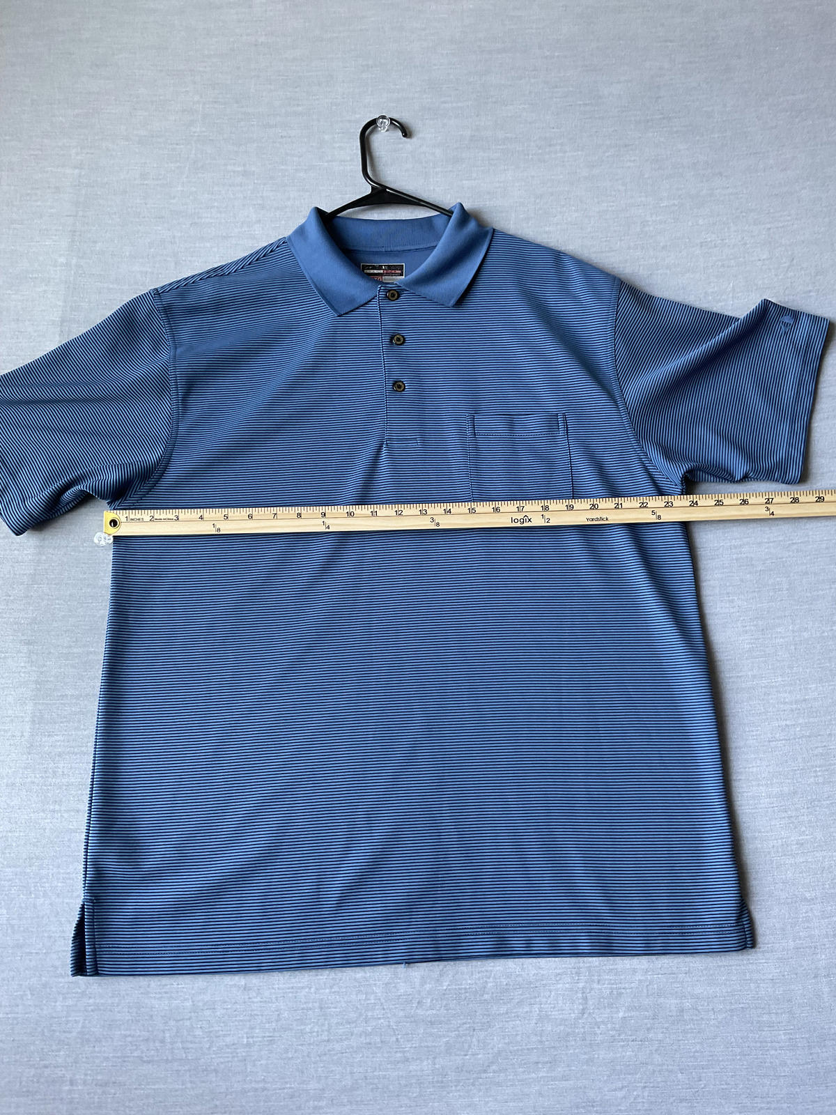 Grand Slam Performance Men's Polo Shirt  Blue Black
