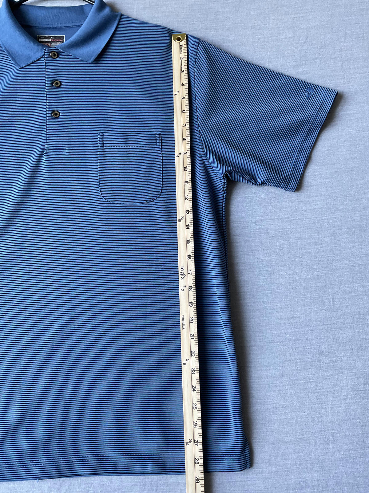 Grand Slam Performance Men's Polo Shirt  Blue Black