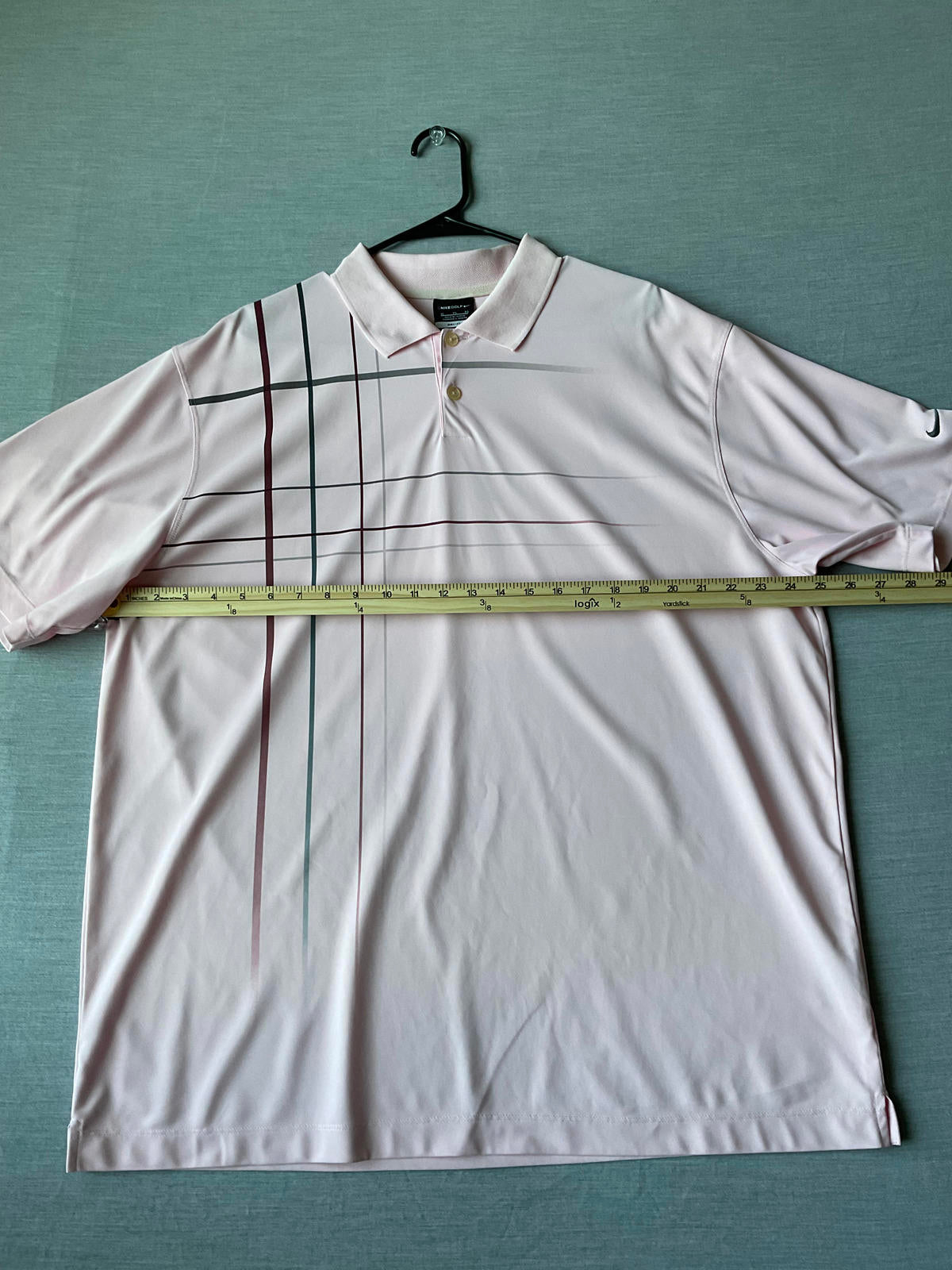 Nike Men's Short Sleeve Polo Shirt - Pink Gray Marroon