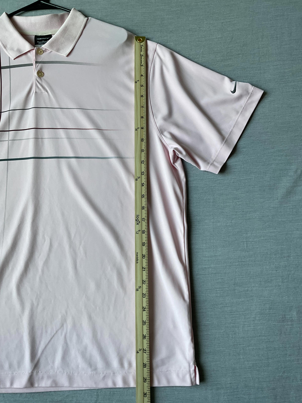 Nike Men's Short Sleeve Polo Shirt - Pink Gray Marroon