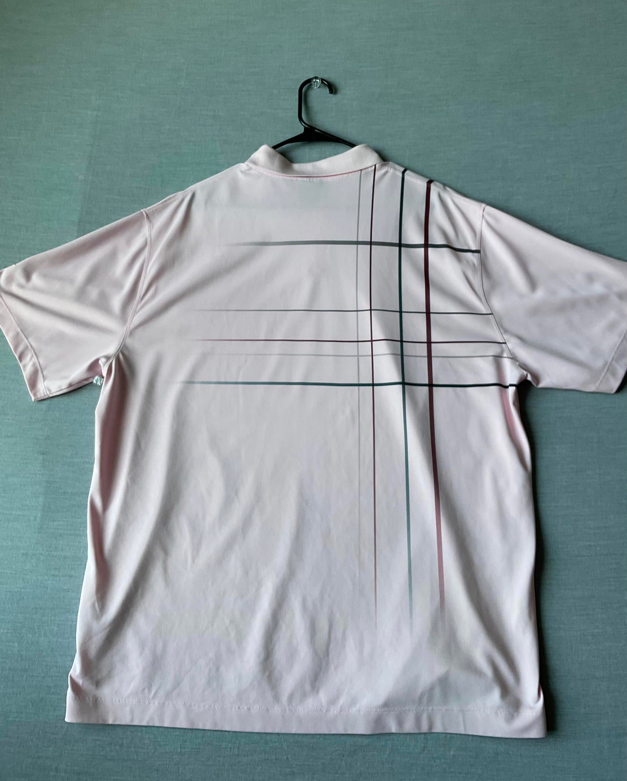 Nike Men's Short Sleeve Polo Shirt - Pink Gray Marroon