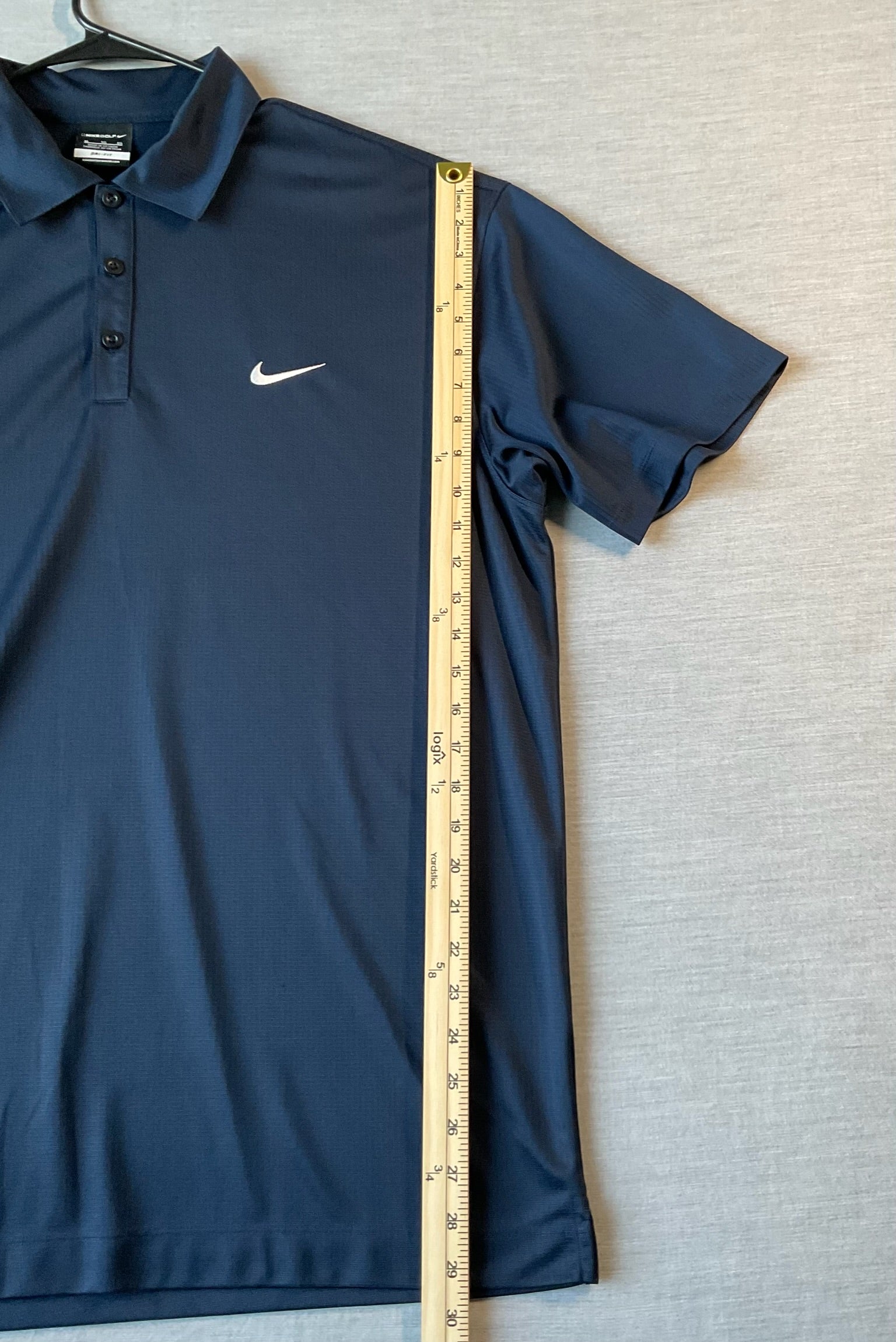Nike Golf Dri Fit Men's  Short Sleeve Polo Shirt Navy Waffle Pattern