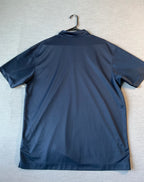 Nike Golf Dri Fit Men's  Short Sleeve Polo Shirt Navy Waffle Pattern