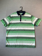 Nike Golf Dri Fit Men's  Short Sleeve Polo Shirt - Green Stripes