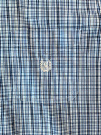 Chaps Men's Light Blue Plaid Short Sleeve Button Down Shirt XL