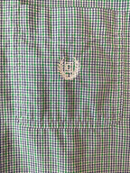 Chaps Men's Short Sleeve Button Up Green, White, Gray Plaid Shirt. XL