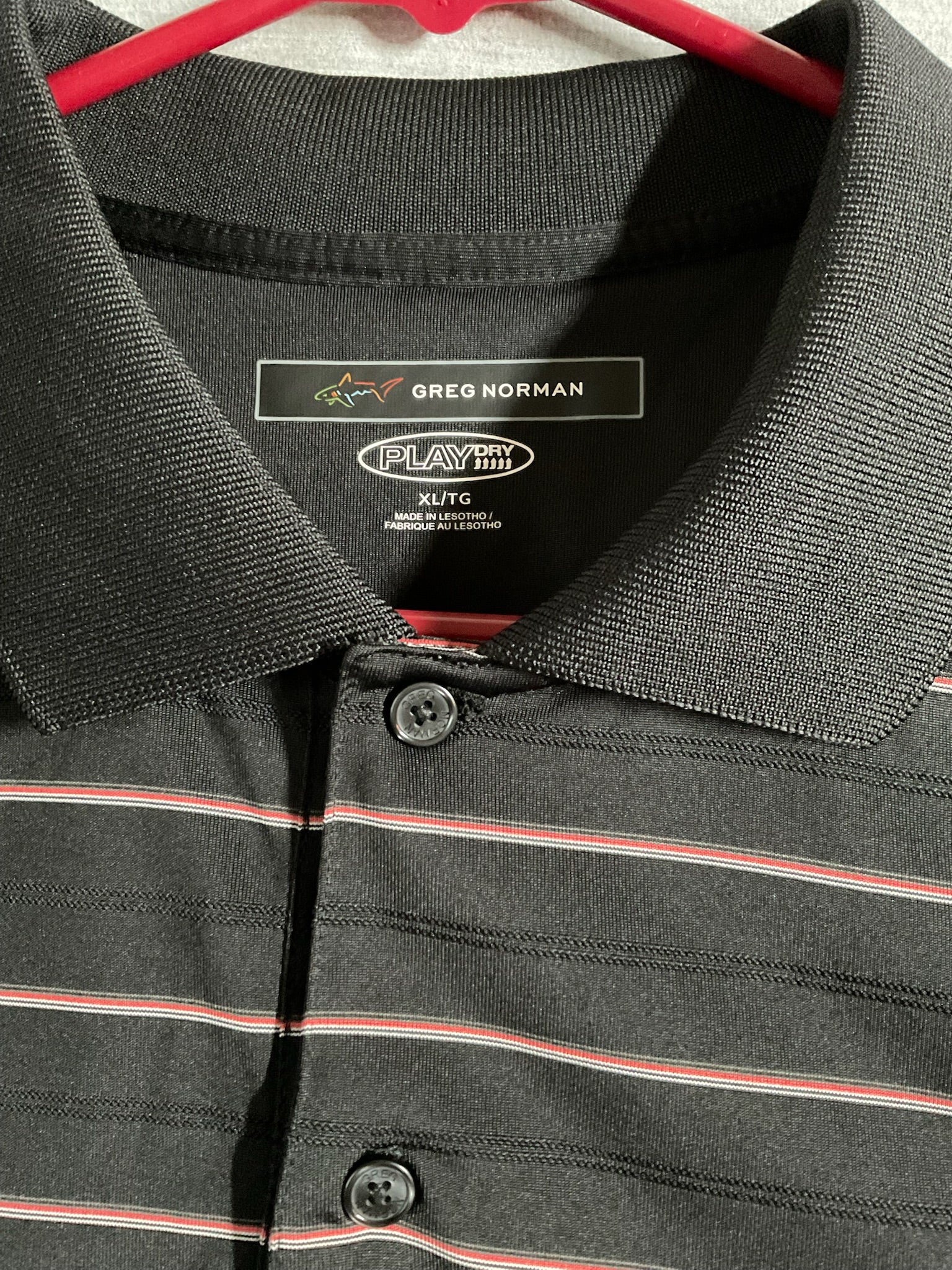 Greg Norman Men's Short Sleeve Polo Shirt Black