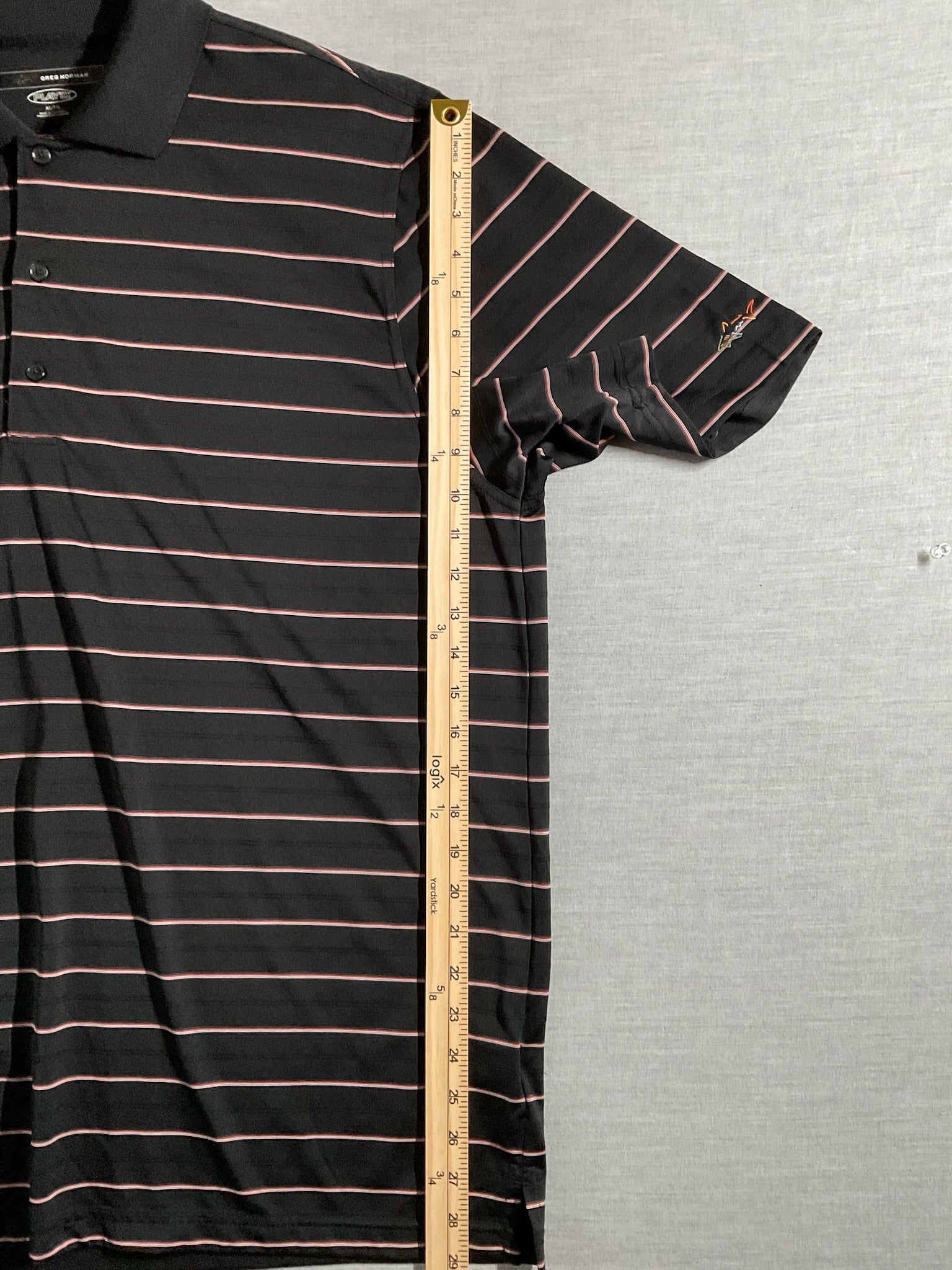 Greg Norman Men's Short Sleeve Polo Shirt Black