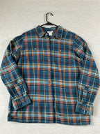 Duluth Trading CO. Men's Long Sleeve Button Up Blue Plaid
