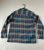 Duluth Trading CO. Men's Long Sleeve Button Up Blue Plaid