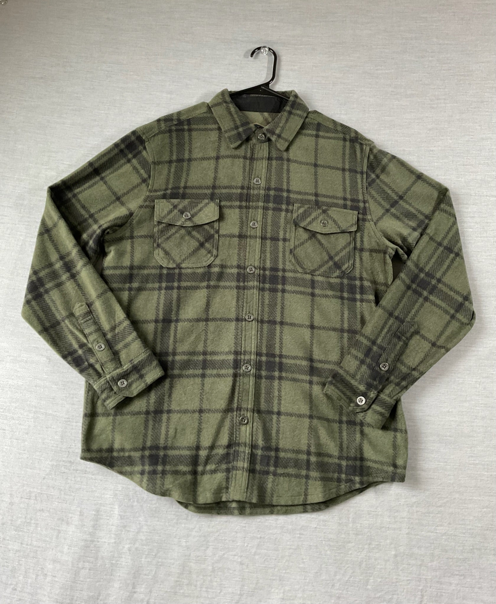 Freedom Foundry Supply Men's Long Sleeve Button Up Green & Black Shirt