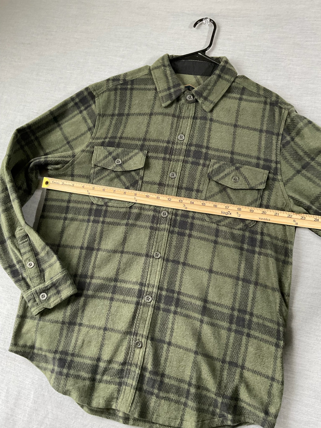 Freedom Foundry Supply Men's Long Sleeve Button Up Green & Black Shirt