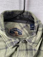 Freedom Foundry Supply Men's Long Sleeve Button Up Green & Black Shirt