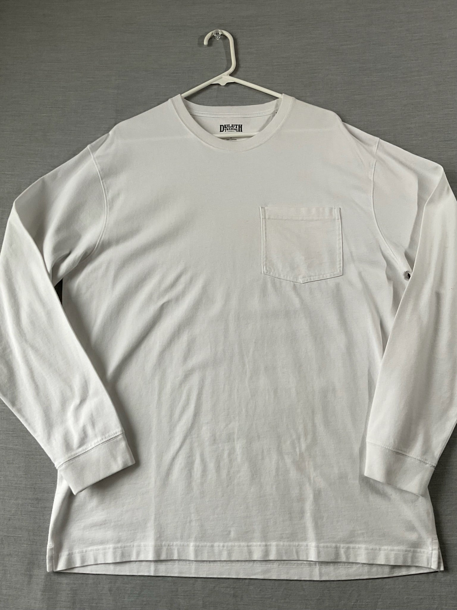 Duluth Trading CO. Men's Long Sleeve Shirt in White