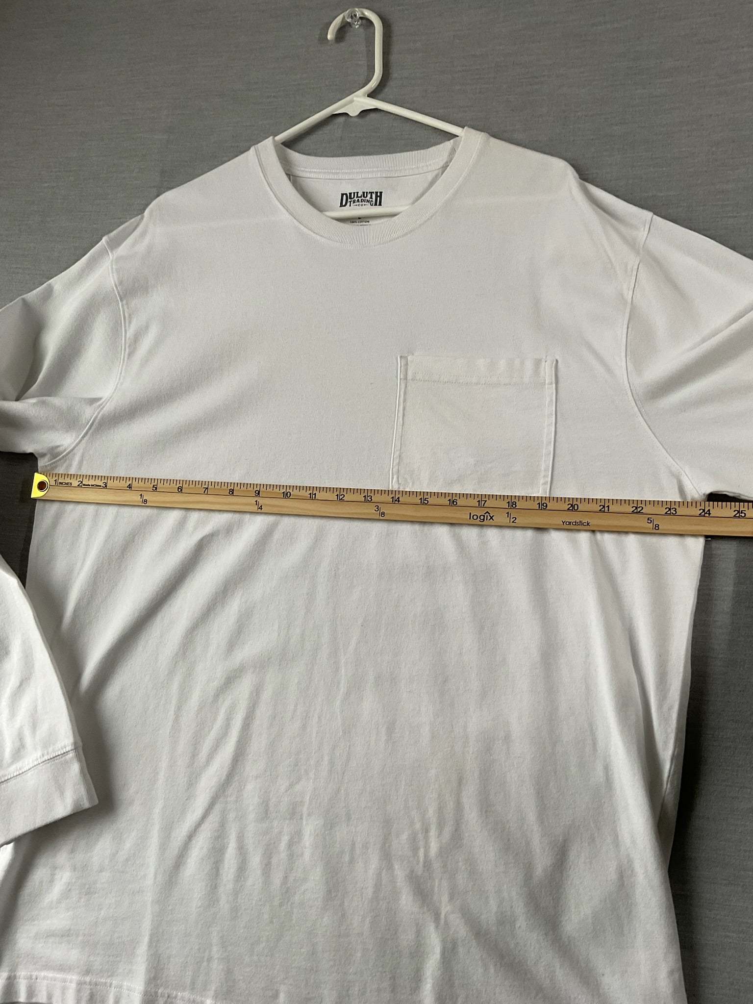 Duluth Trading CO. Men's Long Sleeve Shirt in White
