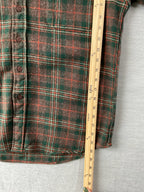 Pendleton Women's Trail Wool Shirt Long Sleeve Button Up with Reinforced Elbows in Brown Red Plaid